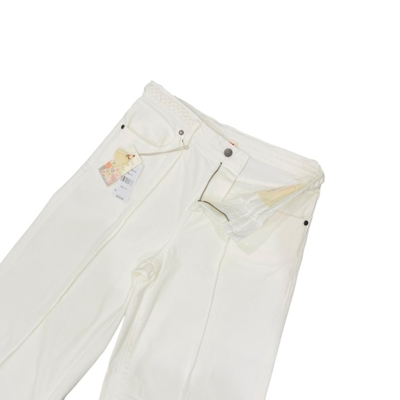 Johnny Was The Braided Wide Leg High Rise Stretch Jean White $278 NWT - Picture 10 of 11
